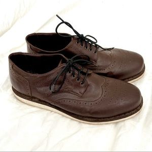 VEGAN Men’s WIDE Dress Shoes w/White Soles